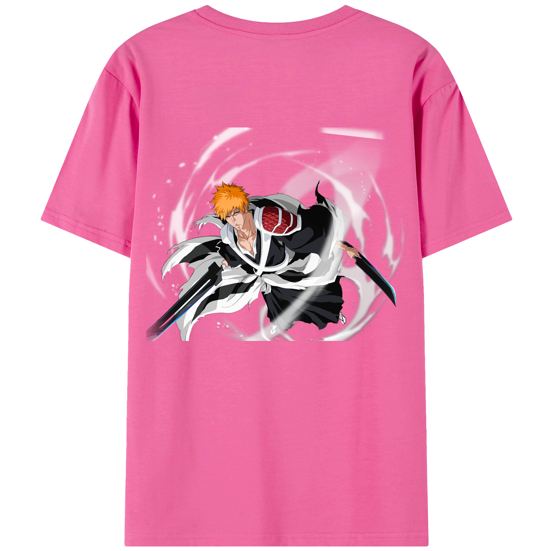 （画像用） ブリーチ 黒崎一護（くろさき いちご）BLEACH Kurosaki Ichigo レディース半袖Tシャツ(バックプリント)